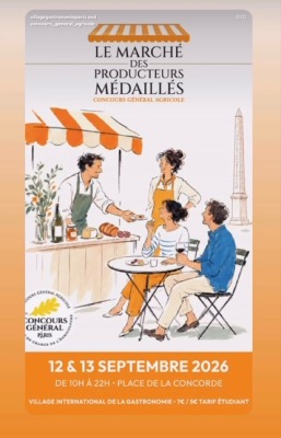 Calvados Morin pr�sent le 12 et 13 septembre au March� Producteurs M�daill�s, Place de la Concorde